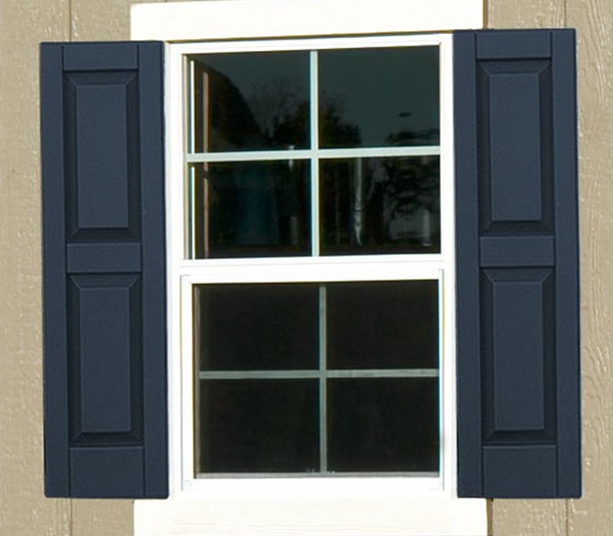 16″W x 24″H) Includes window and shutters. Lets in natural light.